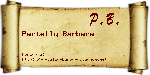 Partelly Barbara névjegykártya